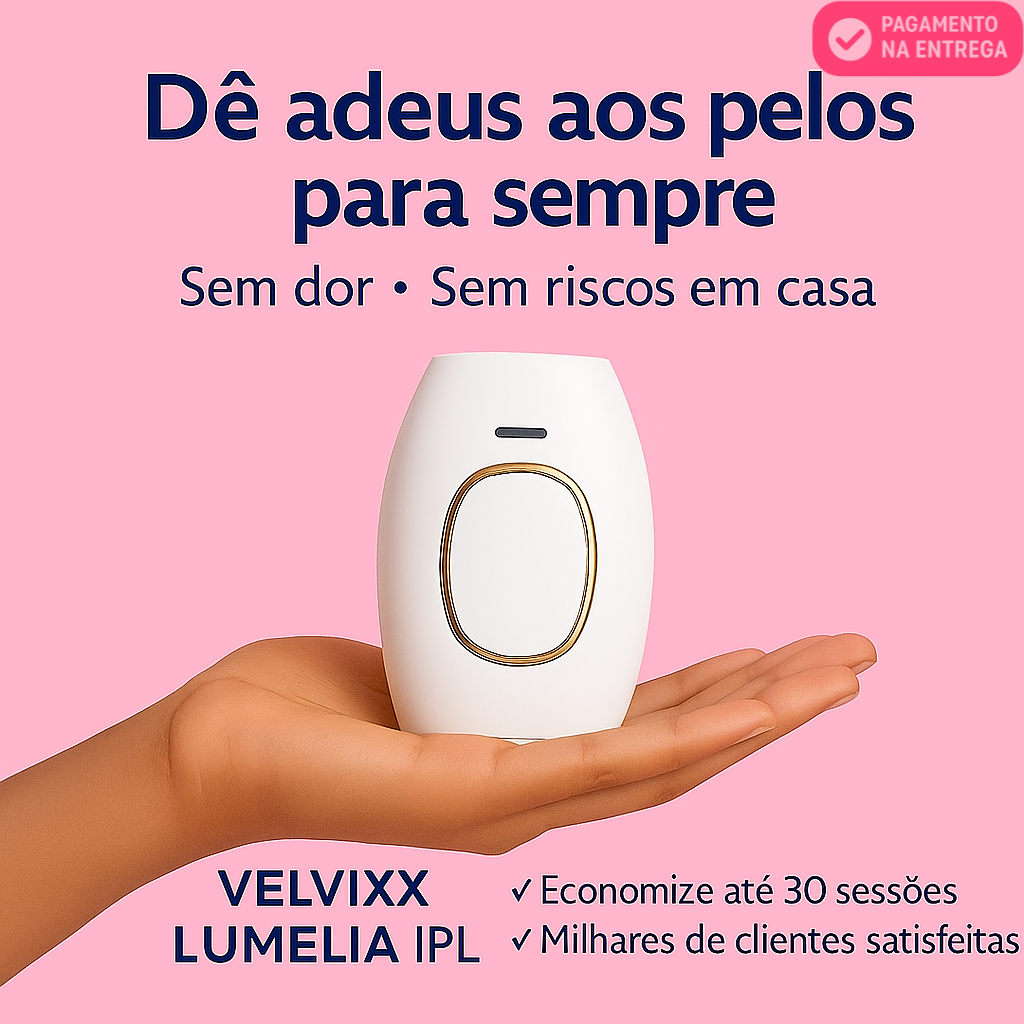 Velvixx Lumélia IPL, elimina os pêlos de forma definitiva, sem dor e em casa