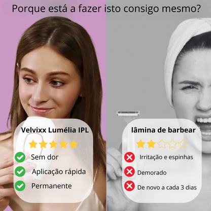Velvixx Lumélia IPL, elimina os pêlos de forma definitiva, sem dor e em casa