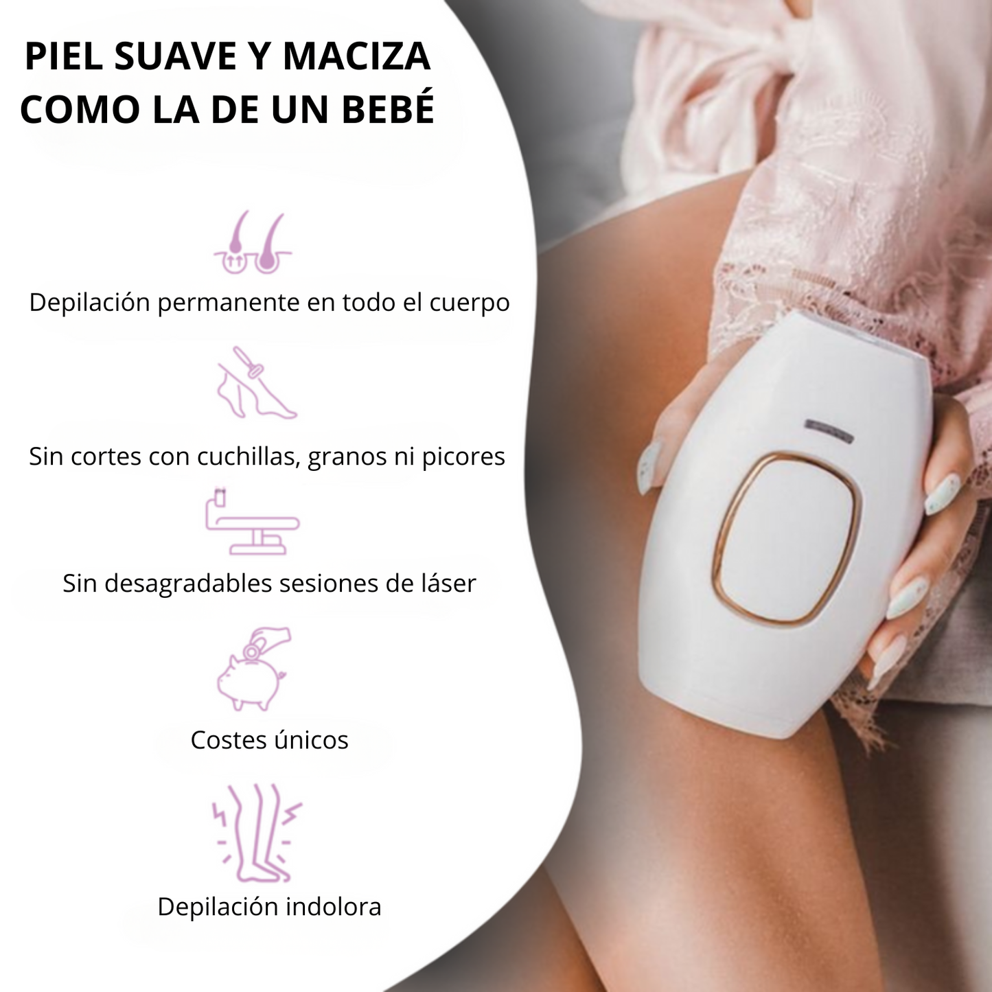 Velvixx Lumélia IPL, elimina el vello de forma definitiva, sin dolor y desde casa